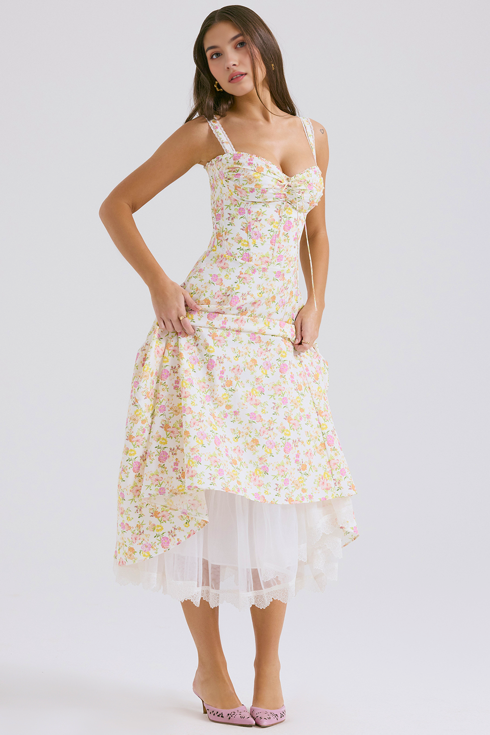Kleid Bustier Spitze Valentina