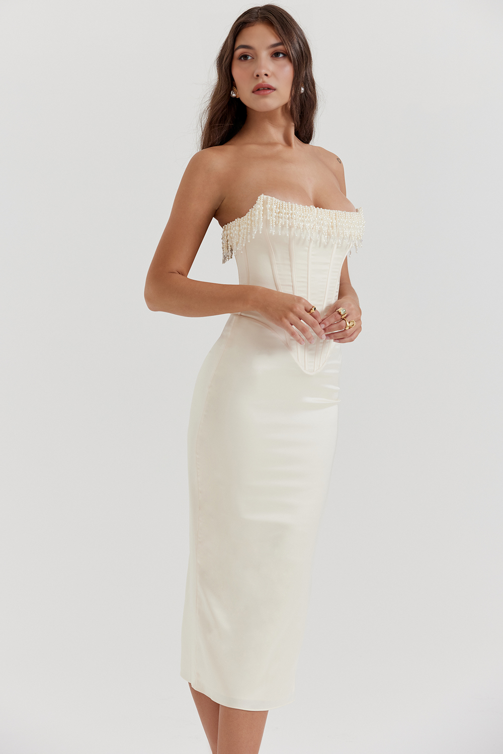 Kleid Korsett Luize Weiß