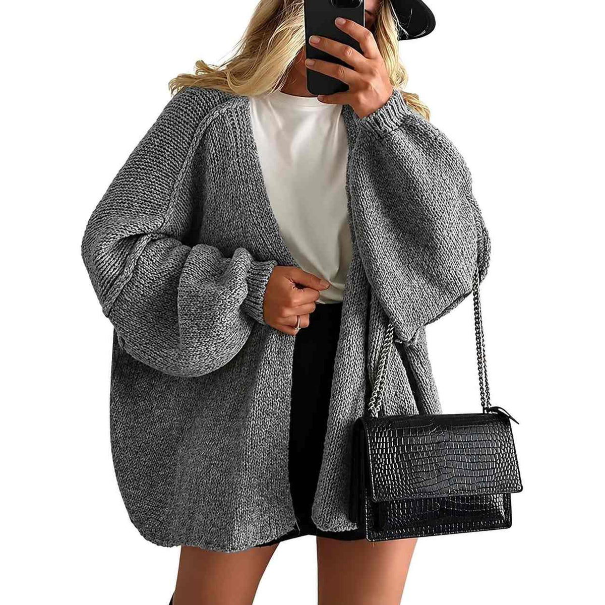 SVEA — Oversize Strickjacke + GRATIS Winterschal
