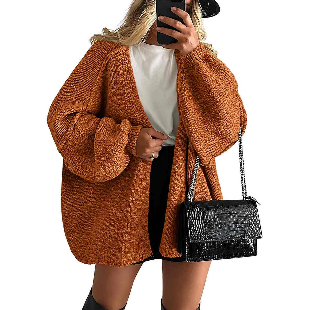 SVEA — Oversize Strickjacke + GRATIS Winterschal