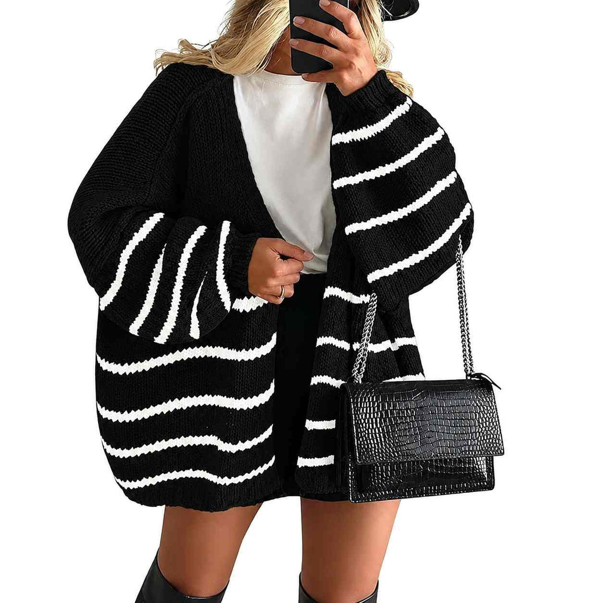 SVEA — Oversize Strickjacke + GRATIS Winterschal