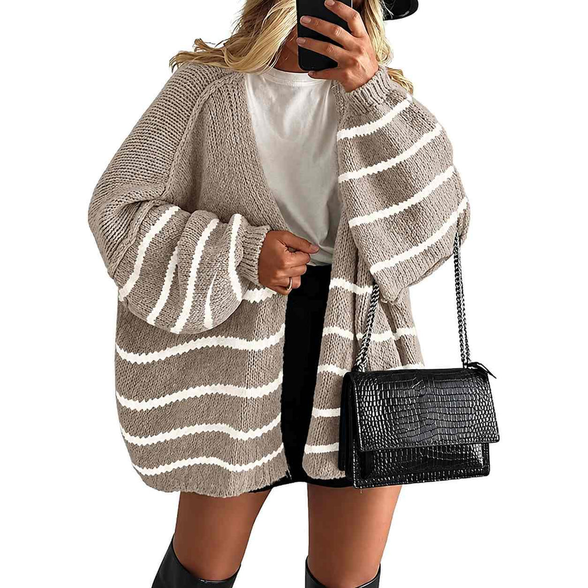 SVEA — Oversize Strickjacke + GRATIS Winterschal