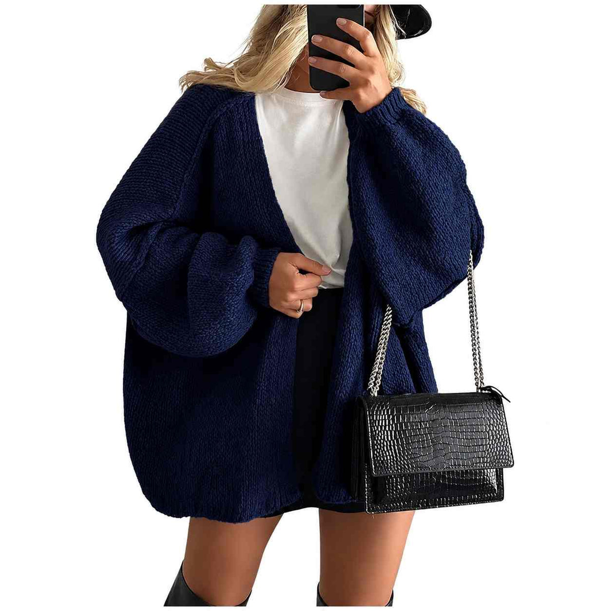SVEA — Oversize Strickjacke + GRATIS Winterschal