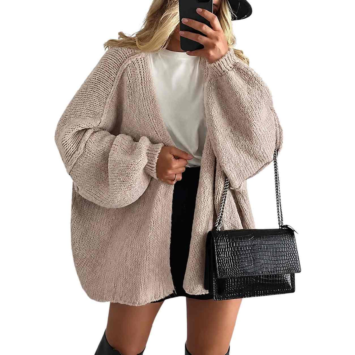 SVEA — Oversize Strickjacke + GRATIS Winterschal