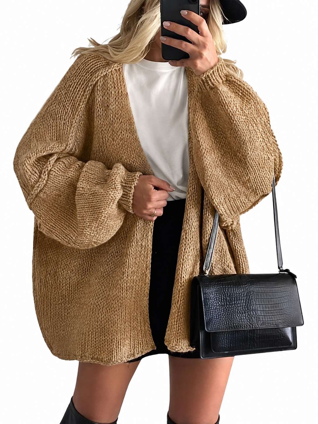SVEA — Oversize Strickjacke + GRATIS Winterschal