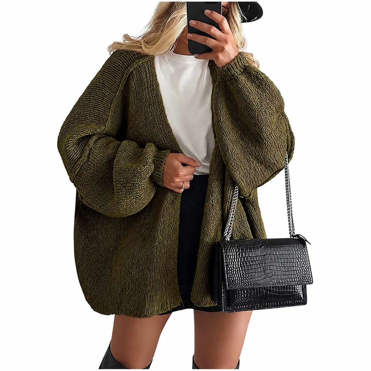 SVEA — Oversize Strickjacke + GRATIS Winterschal