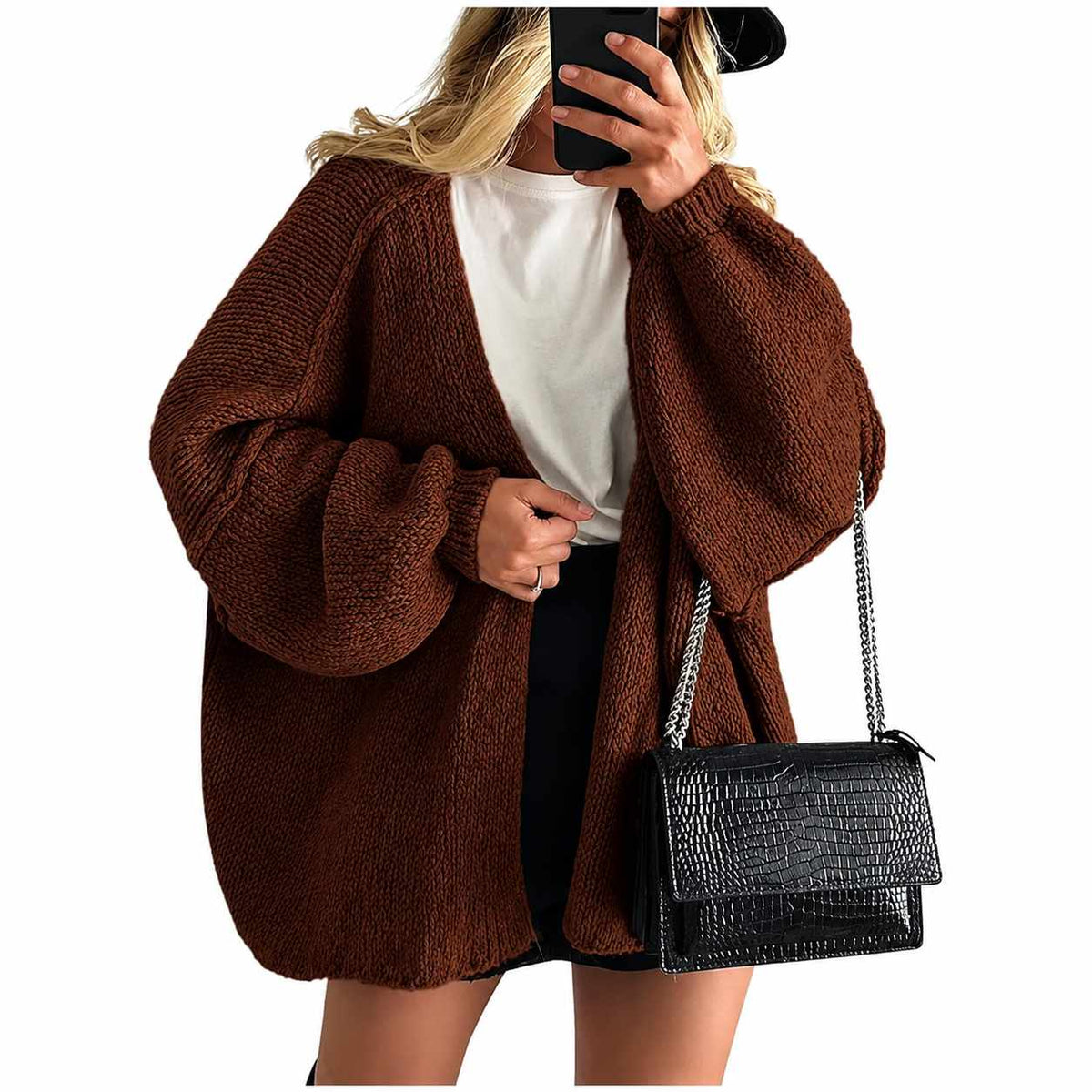 SVEA — Oversize Strickjacke + GRATIS Winterschal