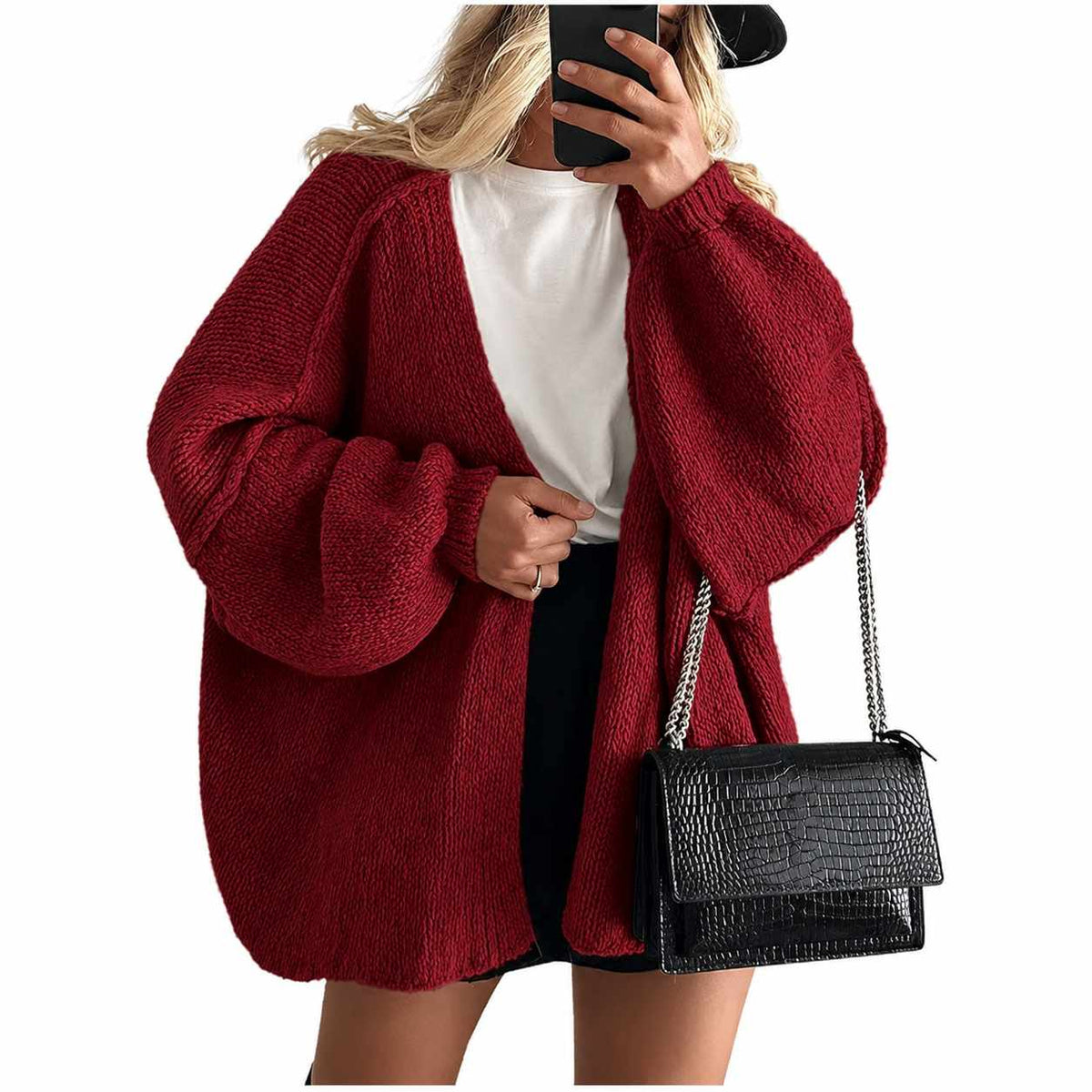 SVEA — Oversize Strickjacke + GRATIS Winterschal