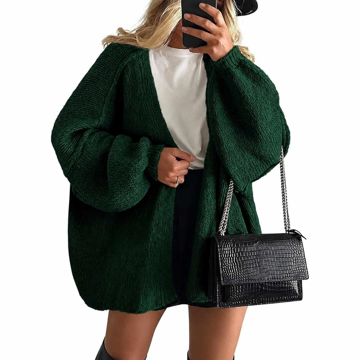 SVEA — Oversize Strickjacke + GRATIS Winterschal