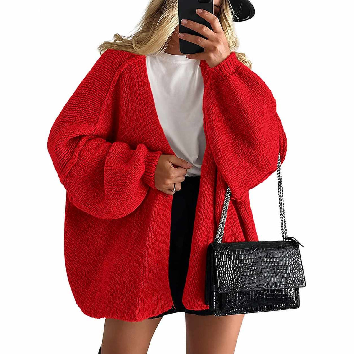 SVEA — Oversize Strickjacke + GRATIS Winterschal