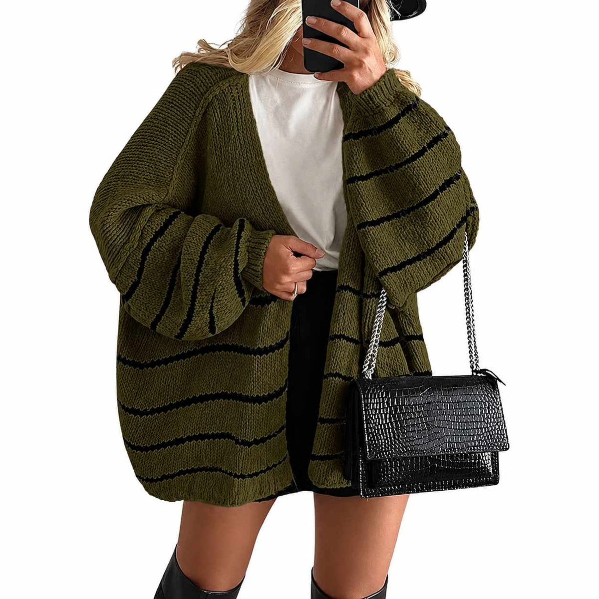 SVEA — Oversize Strickjacke + GRATIS Winterschal