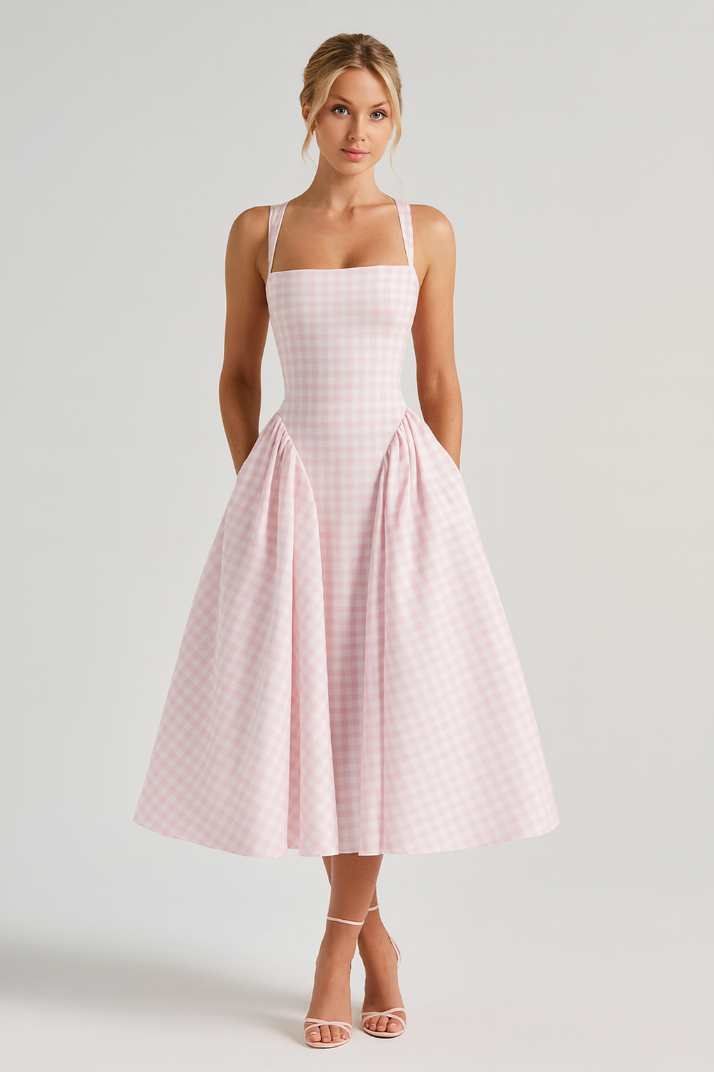 Kleid Bustier Karo